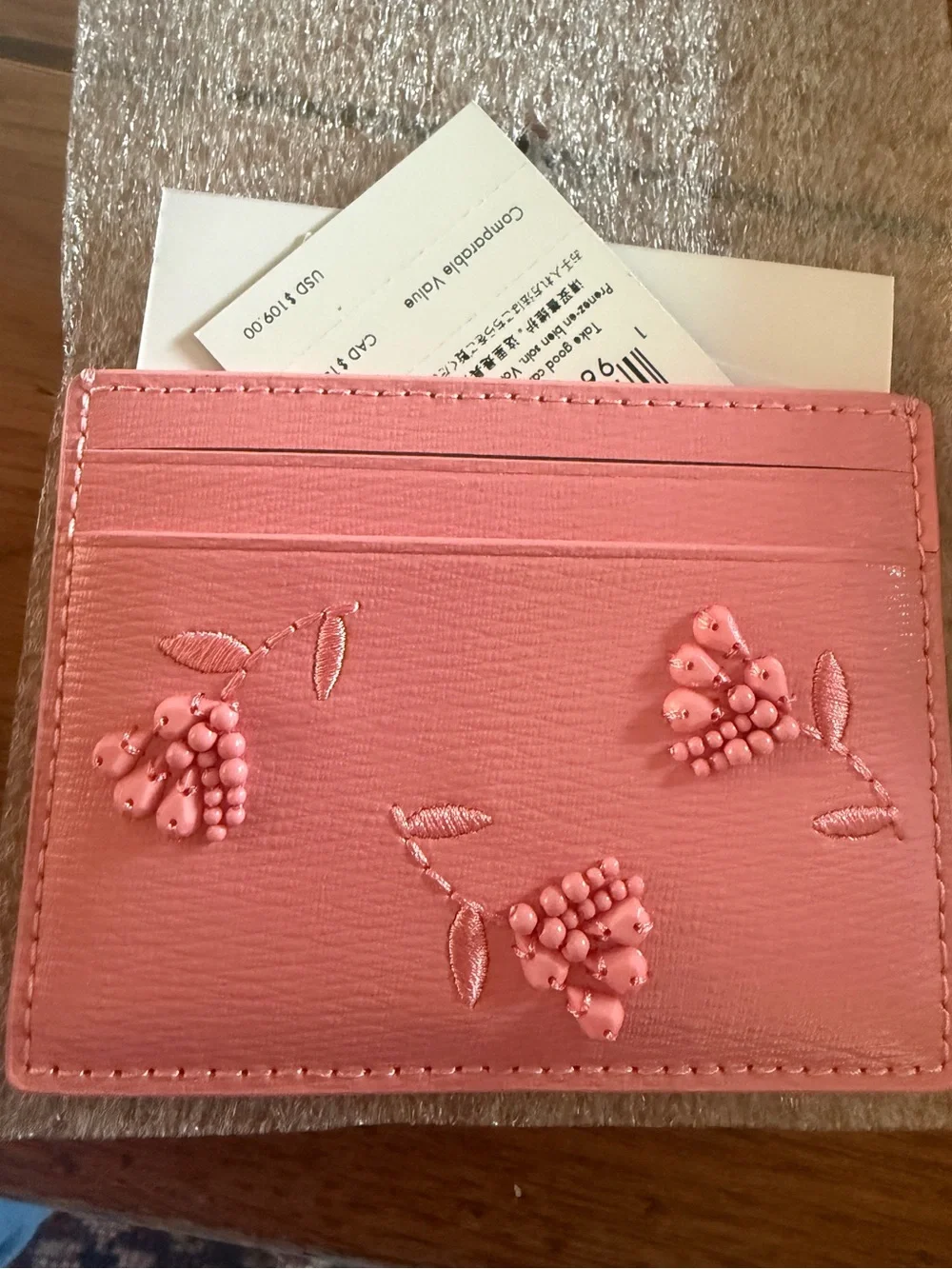 Kate spade grapefruit cardholder